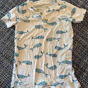 Angel dear whale pattern romper 12-18 mo